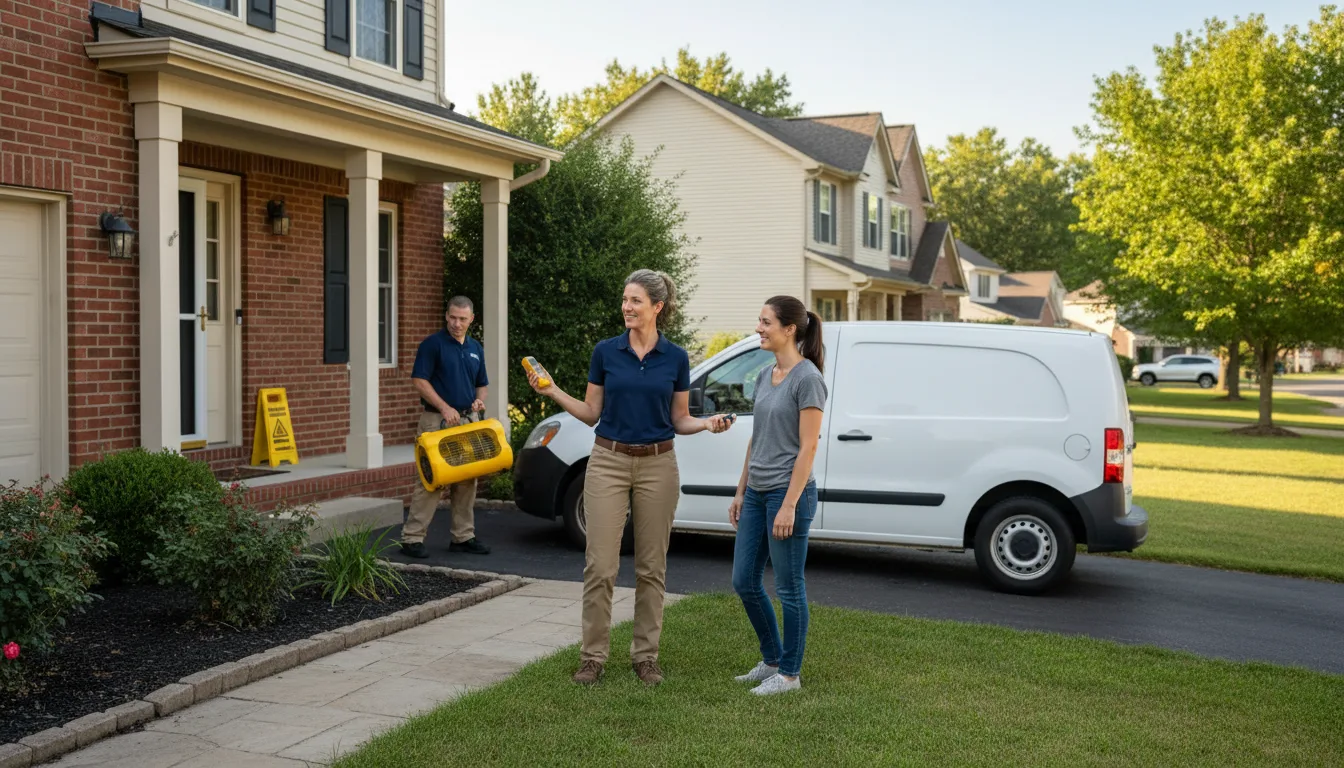 Residential water damage restoration in Ingram, TX